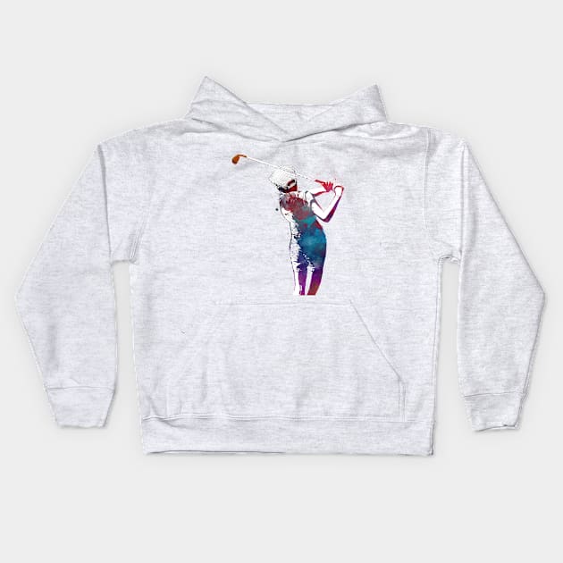 Golf player sport #golf #sport Kids Hoodie by JBJart